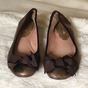 Bronze Max Studio Ballet Flat with bow